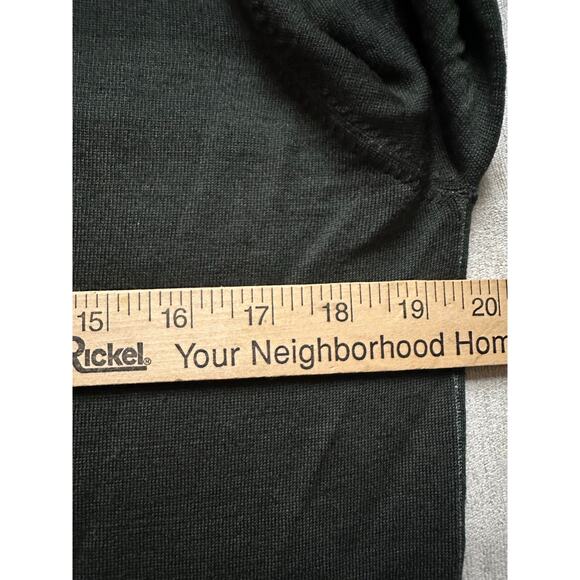 Armani Collezioni Sweater Mens Small S dark green Pullover Knit Lightweight wool - Picture 8 of 16